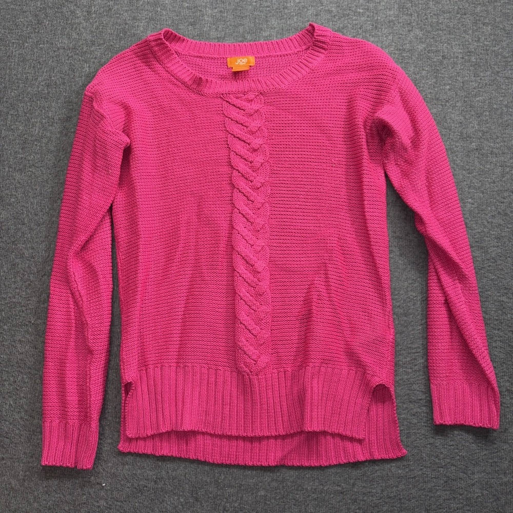 bright pink Joe Fresh cable knit sweater Women's Size XS‎